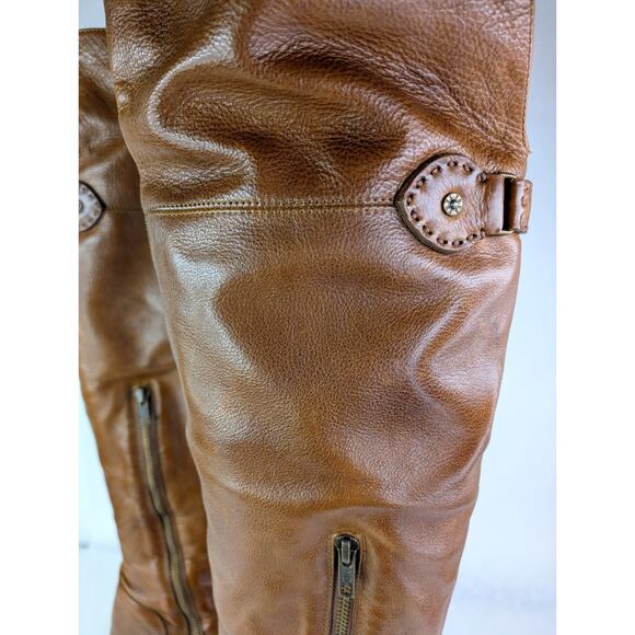 Frye Women Brown Leather OTK Over The Knee Shirley 77739 Boots Size 9.5 EUC - Picture 5 of 16